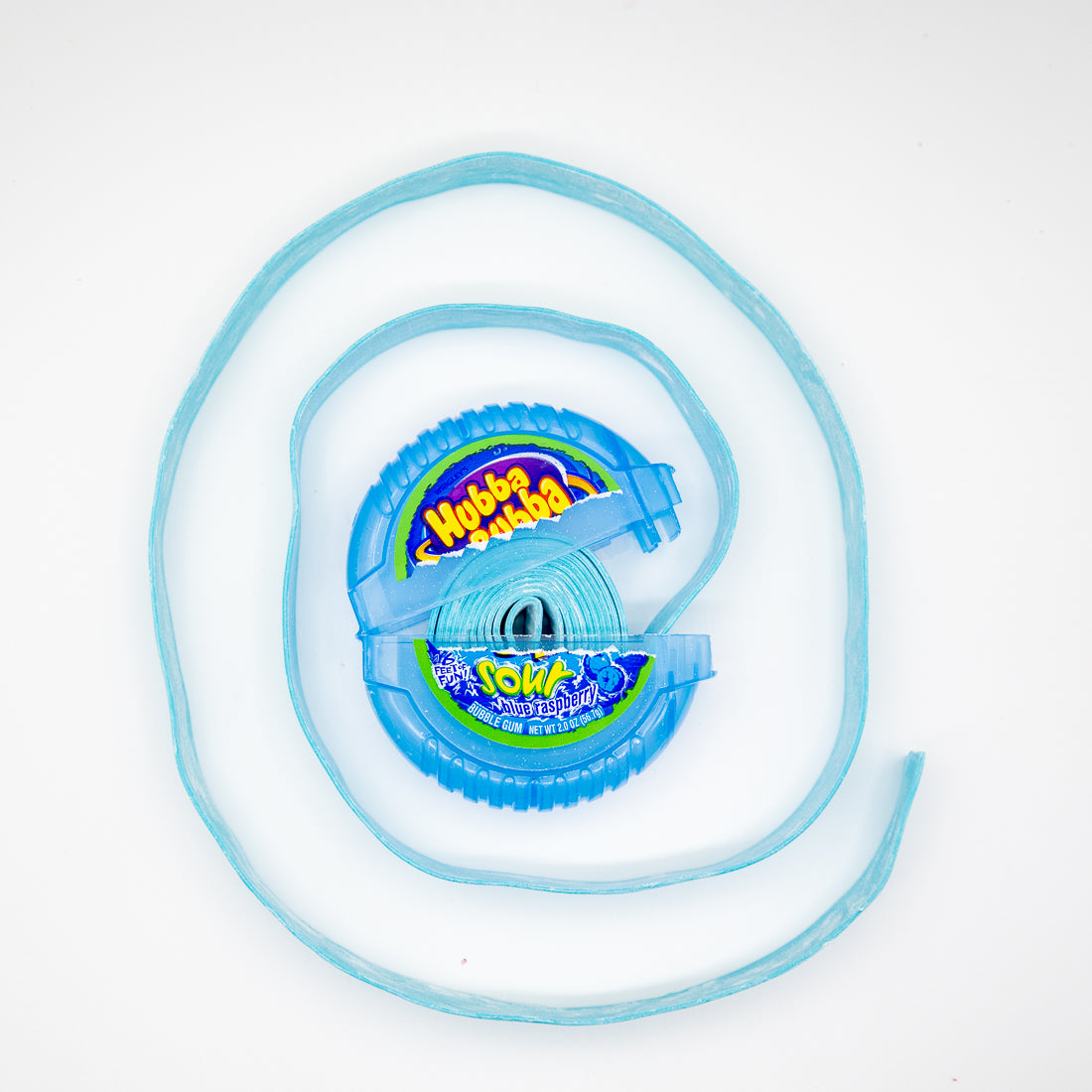 Hubba Bubba Sour Blue Raspberry Bubble Gum Tape