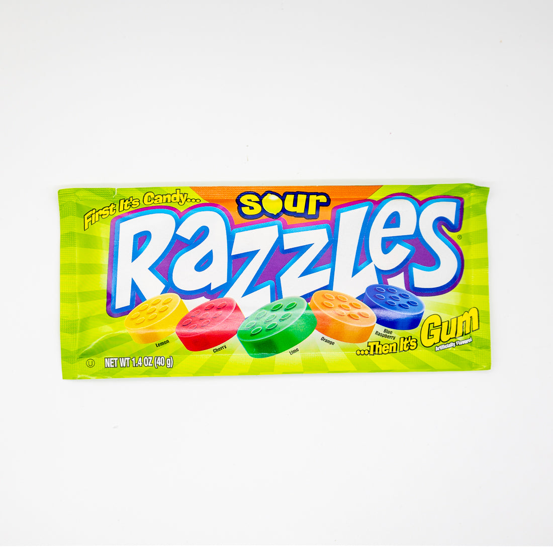 Sour Razzles Candy Gum